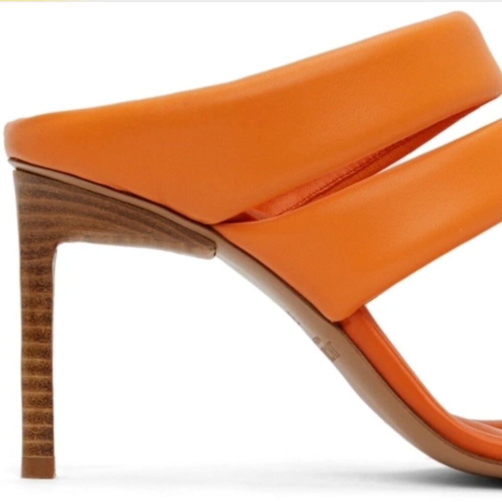 Jacquemus Orange 'Les Sandals Cassis' Heeled Sandals